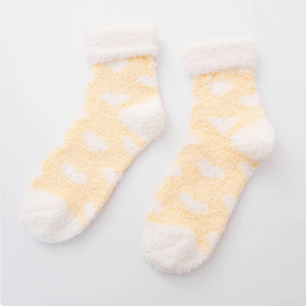 Fluffy Heart Socks