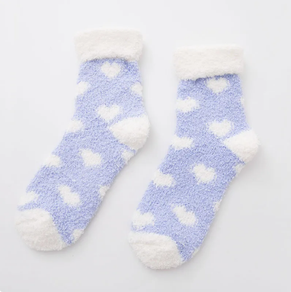 Fluffy Heart Socks