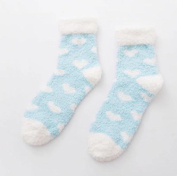 Fluffy Heart Socks